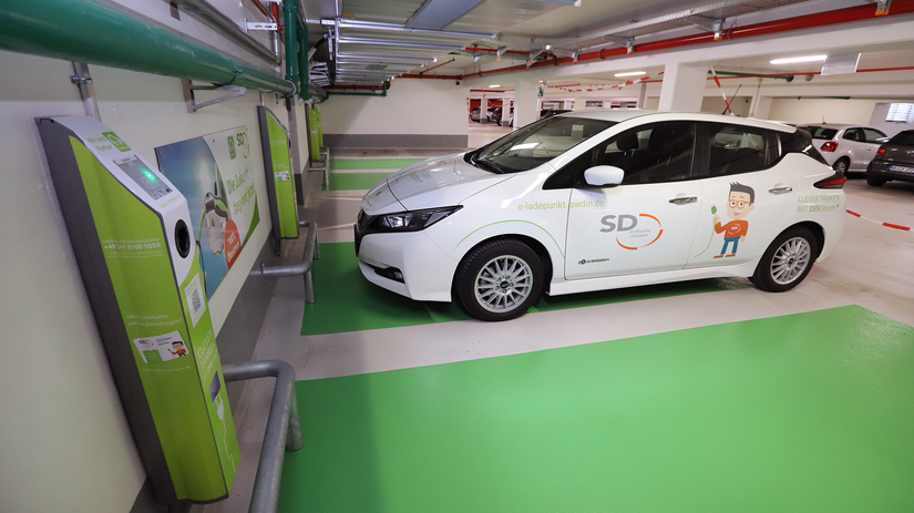 E-Auto in Tiefgarage aufladen E-Auto in Tiefgarage aufladen