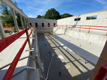 Der rohbau des neuen Sportbeckens im DINamare Dinslaken 2020.