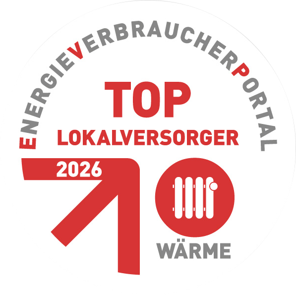 Die Plakette Top Lokalversorger Wärme 2025