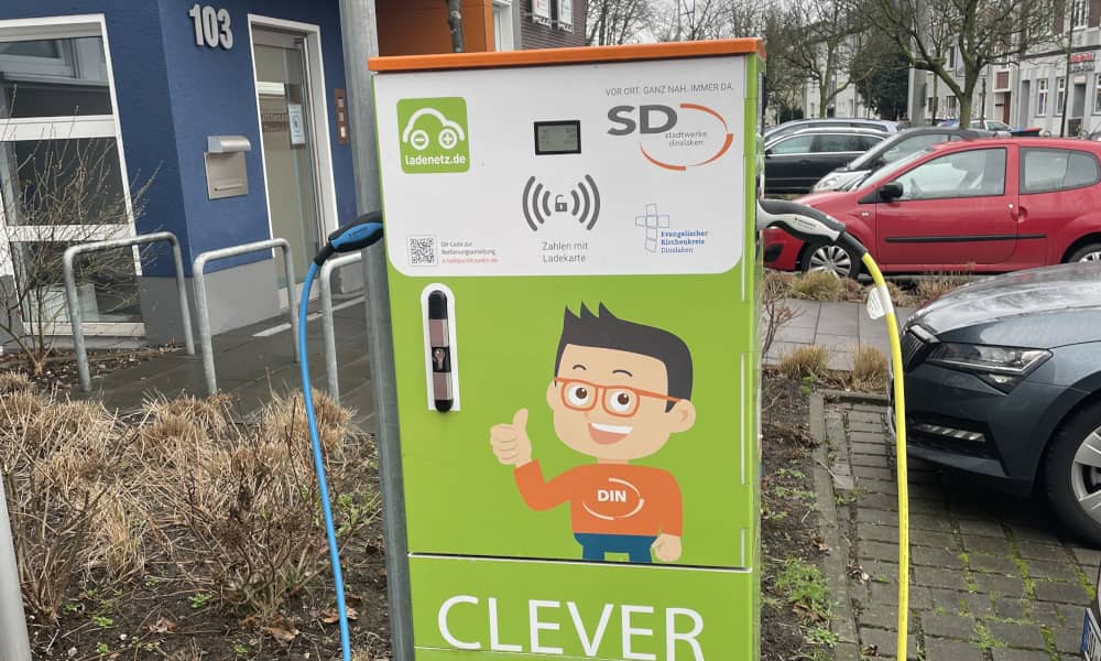 Die alte Ladestation der Stadtwerke an der Duisburger Str.