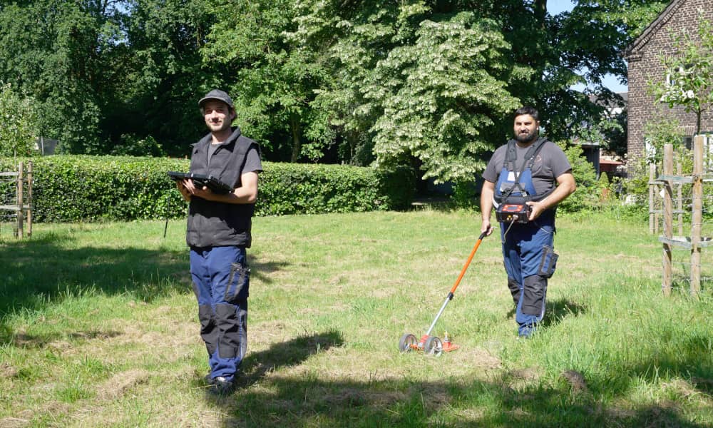 Gasspürer in einem Garten