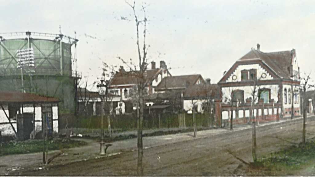 Gaswerk und Gasometer 1903