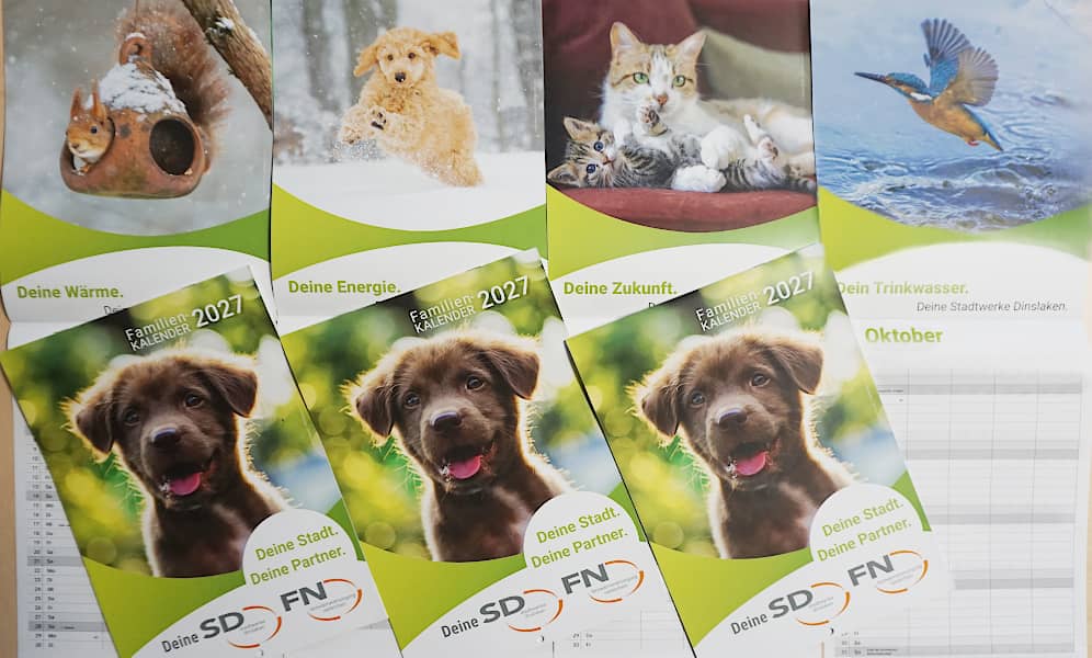 Familienplaner mit Tiermotiven