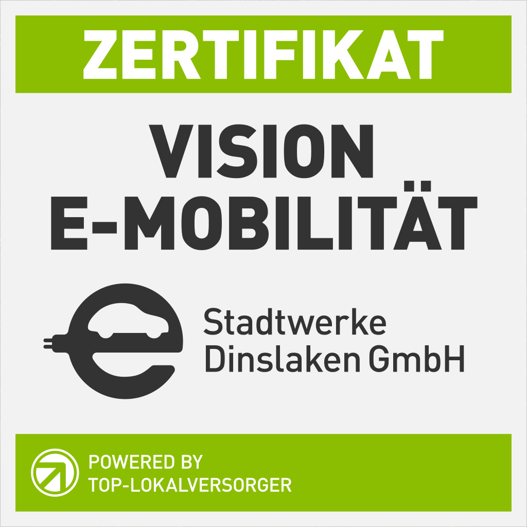 Siegel E-mobilität Stadtwerke Dinslaken GmbH 2024/25