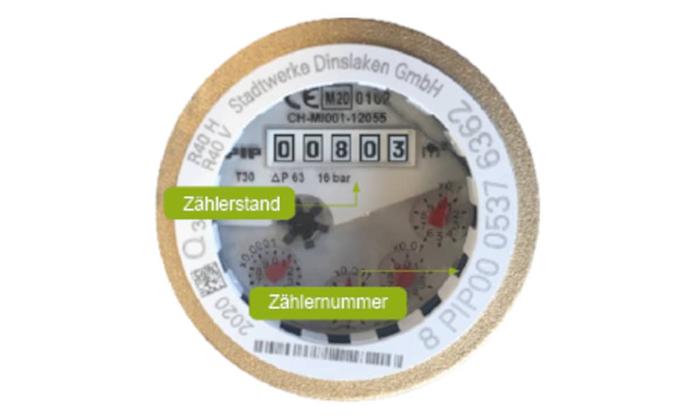 Blick in einen Wasserzähler